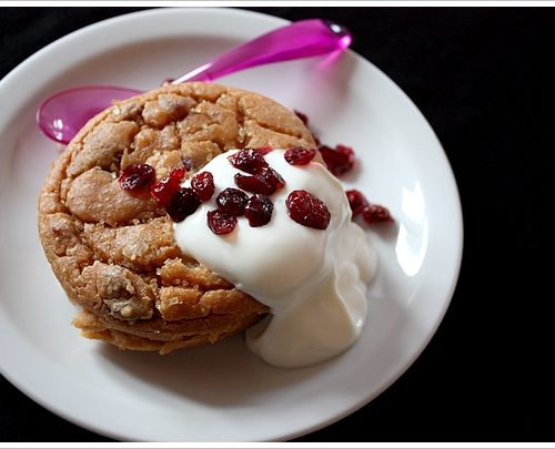 Pudding De Biscottes Aux Pralines Et Aux Cranberries