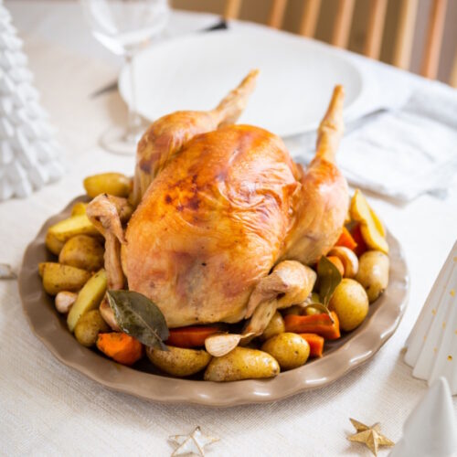 Délicieux poulet rôti de Noël aux épices